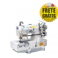 JK-8569ADI-05CB×364 (BT) JACK Máquina de Costura Galoneira 5 Fios Plana Fechada Direct Drive 